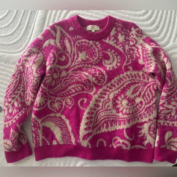 Sezane Sweaters - Pink Paisley Women's Sweater
